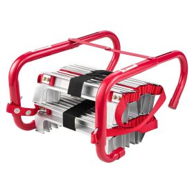 Fire Escape Ladder, 2-Story 13FT Retractable Emergency Fire Ladder, Lightweight Aluminum Alloy Safety Escape Ladders with Sturdy Polyester Strap