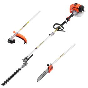 Gas Hedge Trimmer, 2 Cycle Gas Power Handheld Hedge Trimmer, 5-in-1 63cc Cordless Weed Eater with Protective Gear Set