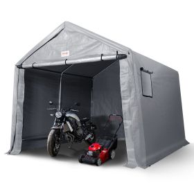 Compact Outdoor Shelter, 7x12x7.36 ft Durable Season-Long Storage Canopy