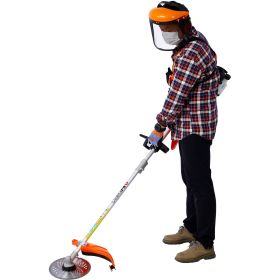 12 in 1 Multi-Functional Trimming Tool, 32.6CC 2-Cycle Garden Tool System with Gas Pole Saw, Hedge Trimmer, Grass Trimmer